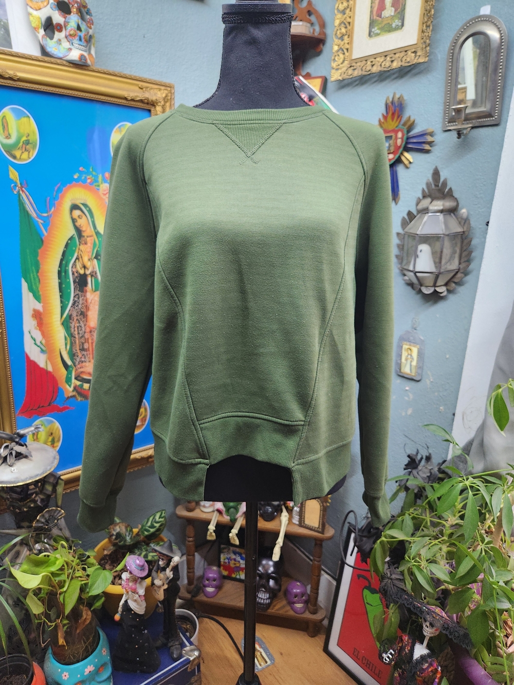 Hunter For Target Olive Green Women's Crewneck Sweatshirt